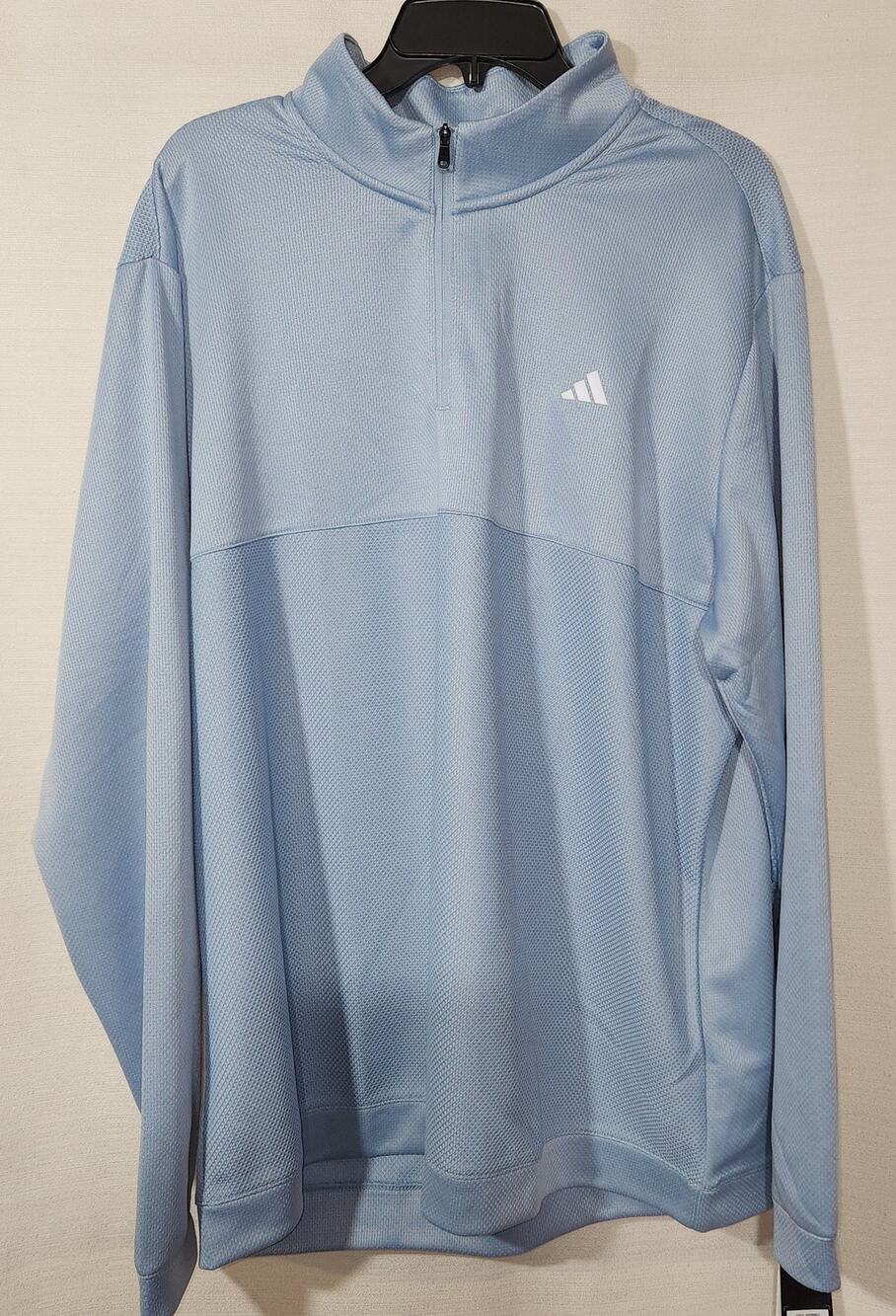 Adidas Mens Golf Textured 1/4 Zip Pullover Men 2XL NWT